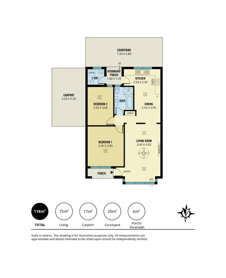 Floorplan of Homely unit listing, 5/14 First Avenue, Glenelg East SA 5045