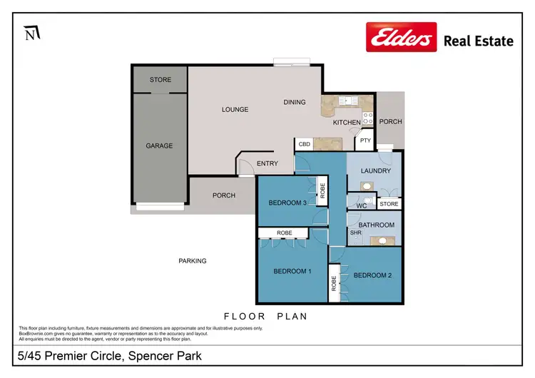 Floorplan of Homely unit listing, 5/45 Premier Circle, Spencer Park WA 6330