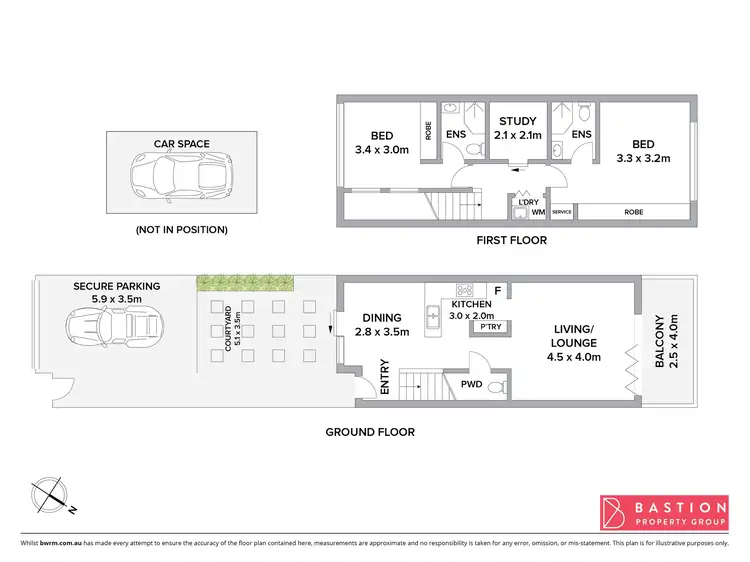 Floorplan of Homely townhouse listing, 5/3 Felstead Vista, Denman Prospect ACT 2611