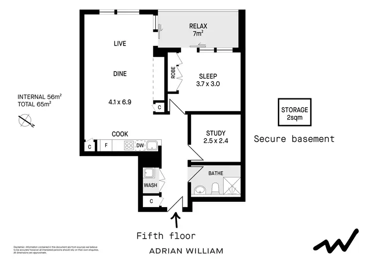 Floorplan of Homely apartment listing, 506/28 Ebsworth Street, Zetland NSW 2017