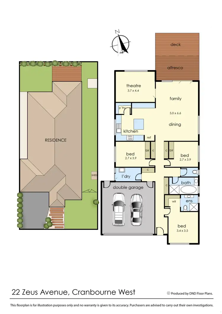 Floorplan of Homely house listing, 22 Zeus Avenue, Cranbourne West VIC 3977