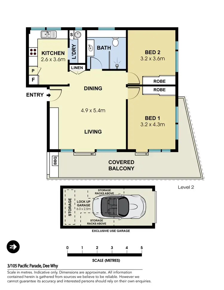 Floorplan of Homely apartment listing, 3/105 Pacific Parade, Dee Why NSW 2099