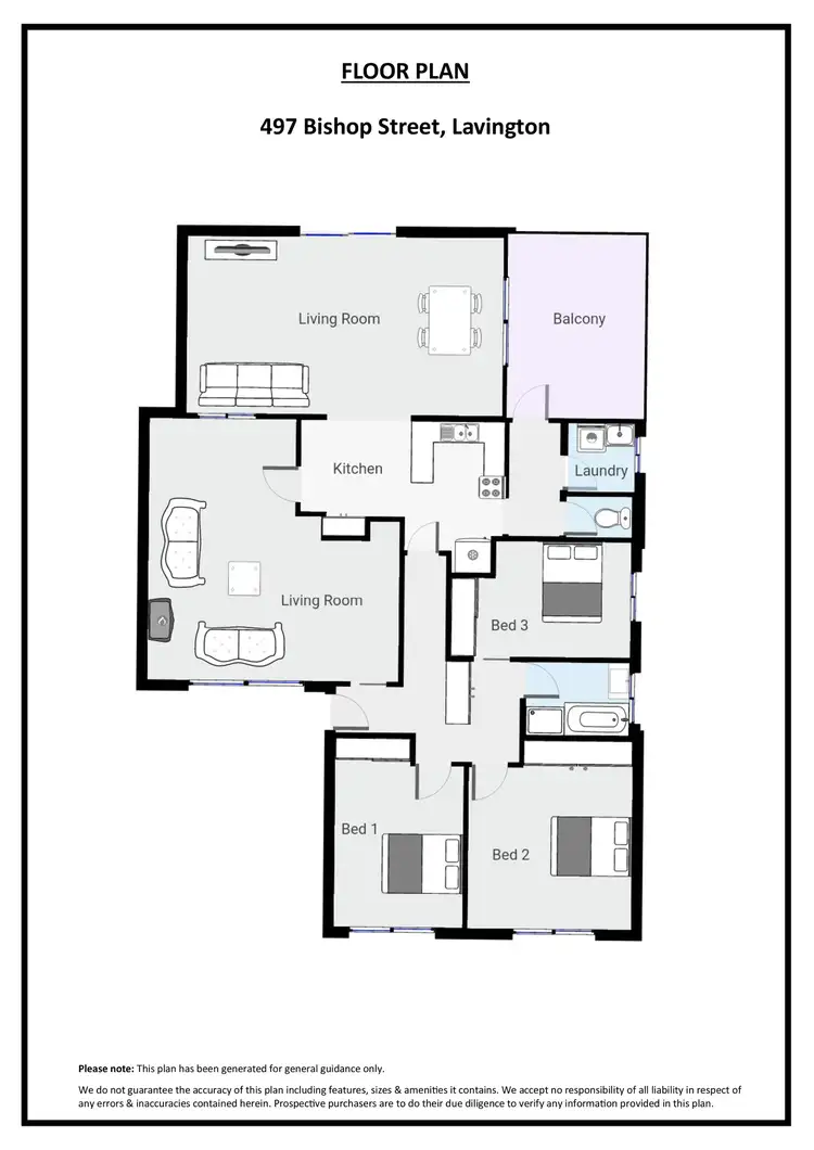 Floorplan of Homely house listing, 497 Bishop Street, Lavington NSW 2641