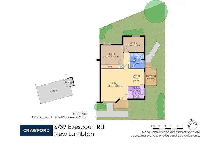 Floorplan of Homely villa listing, 6/39 Evescourt Road, New Lambton NSW 2305