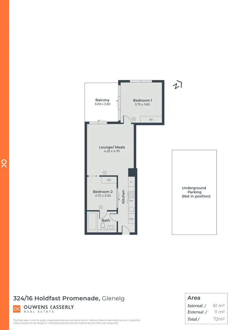 Floorplan of Homely apartment listing, 324/16 Holdfast Promenade, Glenelg SA 5045
