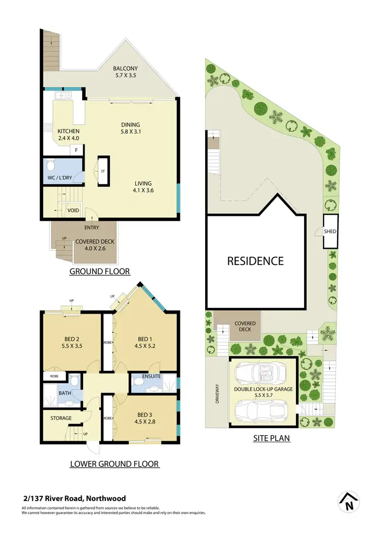 Floorplan of Homely townhouse listing, 2/137 River Road, Northwood NSW 2066
