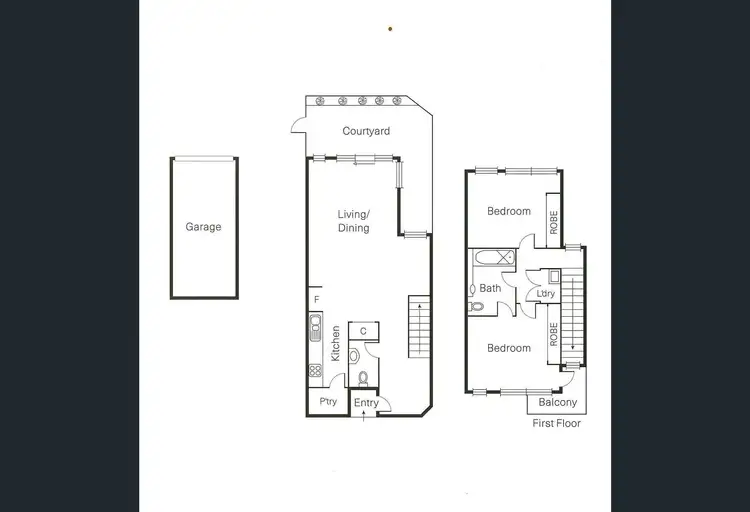 Floorplan of Homely townhouse listing, 1/8-20 Glass Street, Richmond VIC 3121
