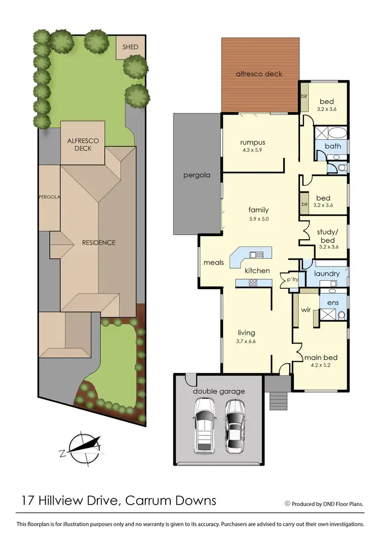 Floorplan of Homely house listing, 17 Hillview Drive, Carrum Downs VIC 3201