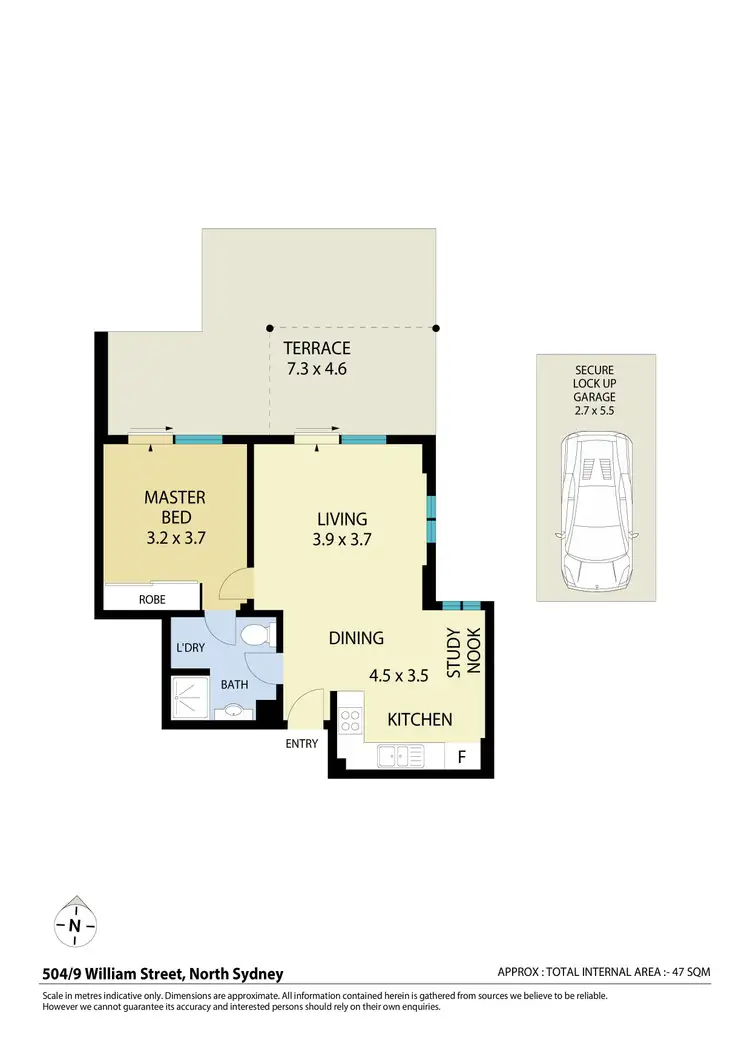 Floorplan of Homely apartment listing, 504/9 William Street, North Sydney NSW 2060
