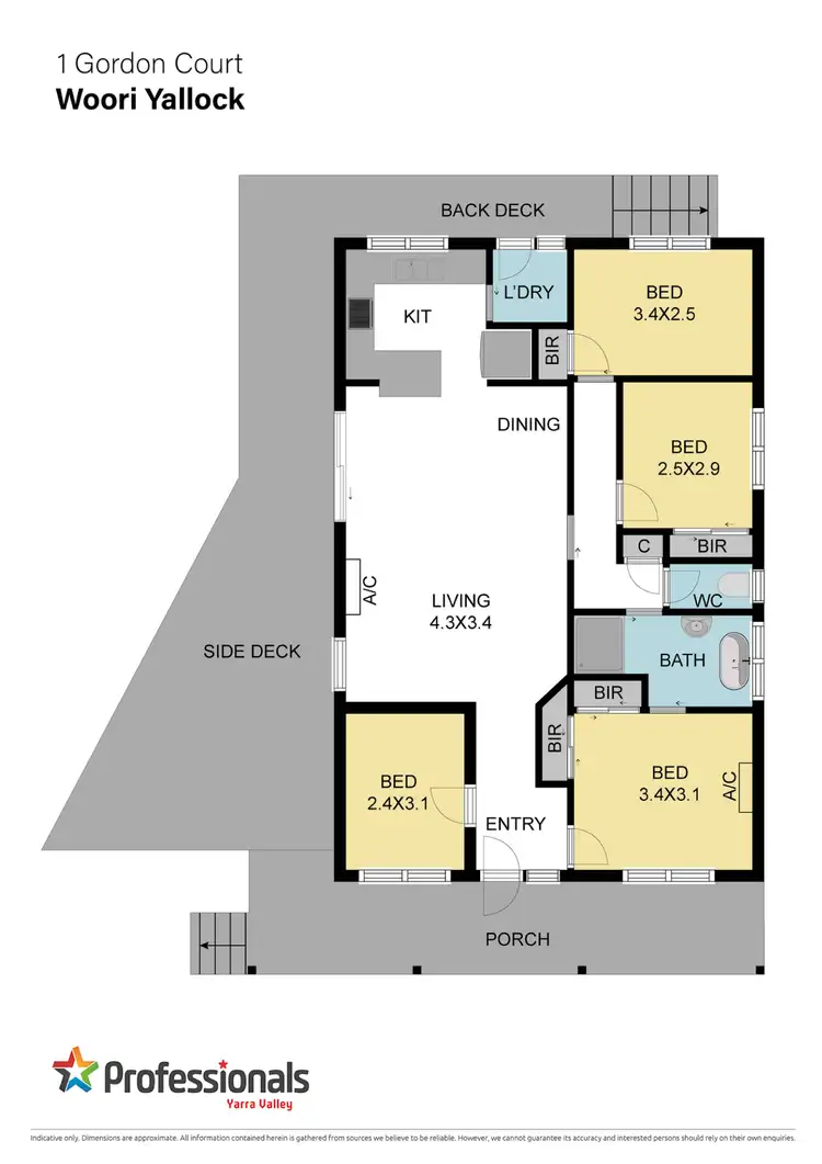 Floorplan of Homely house listing, 1 Gordon Court, Woori Yallock VIC 3139