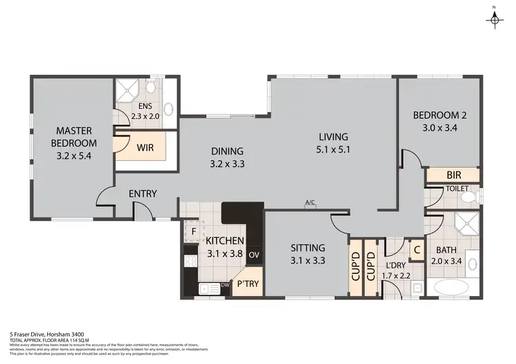 Floorplan of Homely house listing, 5 Fraser Drive, Horsham VIC 3400