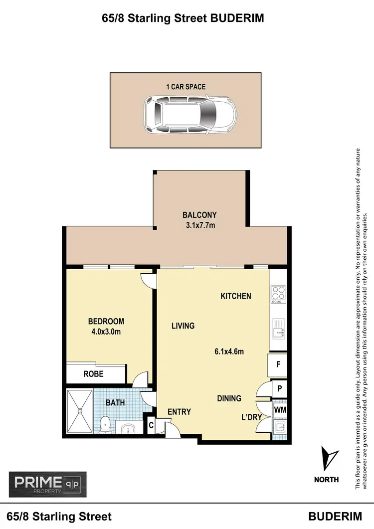 Floorplan of Homely unit listing, 65/8 Starling Street, Buderim QLD 4556