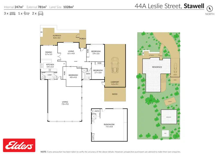 Floorplan of Homely house listing, 44A Leslie Street, Stawell VIC 3380