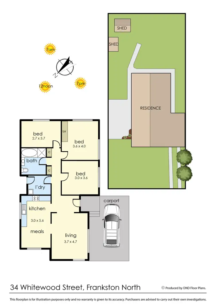Floorplan of Homely house listing, 34 Whitewood Street, Frankston North VIC 3200