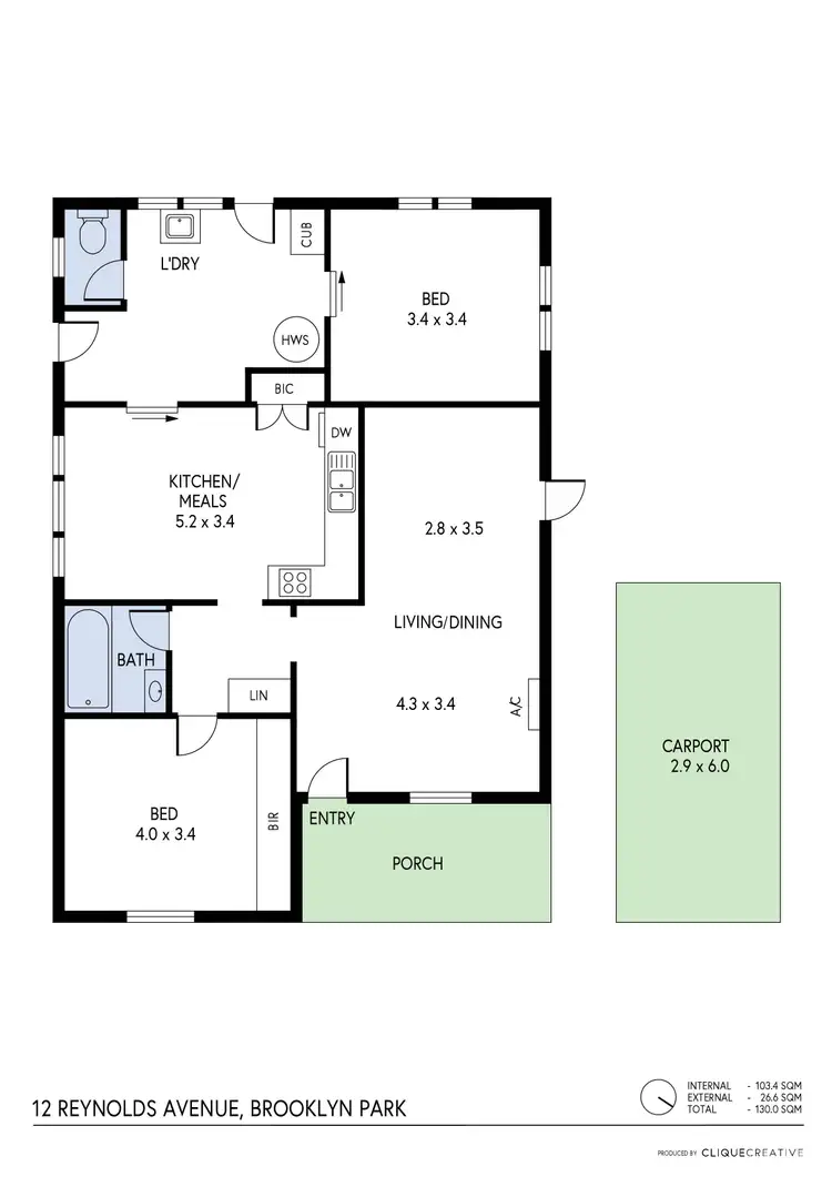 Floorplan of Homely house listing, 12 Reynolds Avenue, Brooklyn Park SA 5032