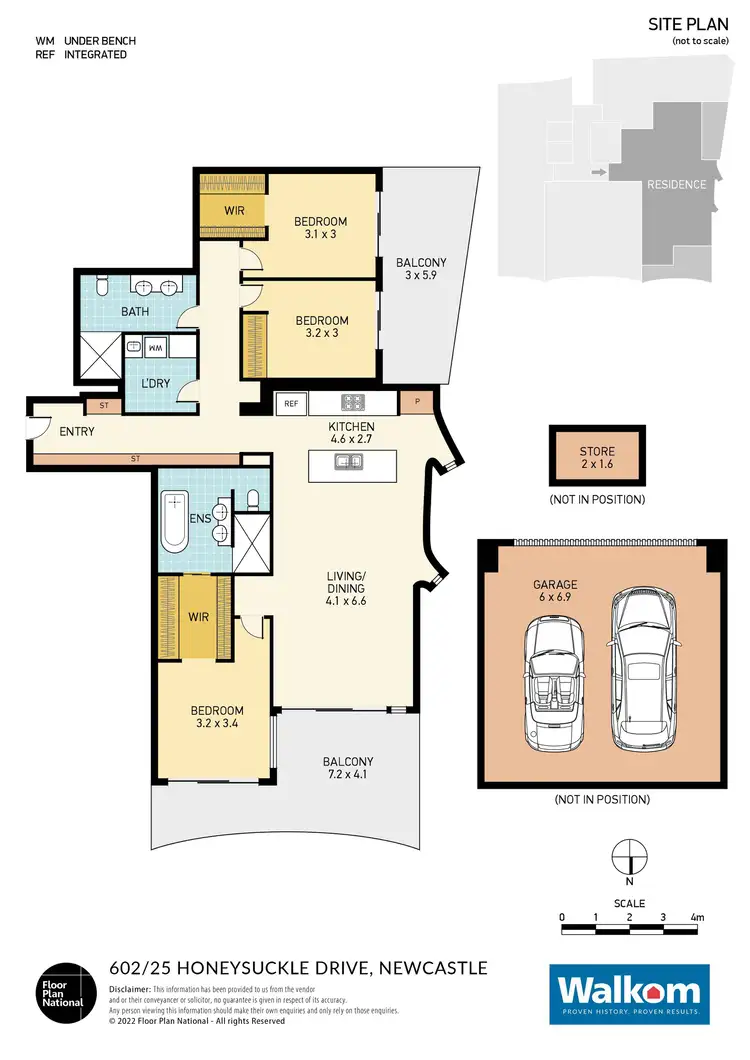 Floorplan of Homely apartment listing, 602/25 Honeysuckle Drive, Newcastle NSW 2300