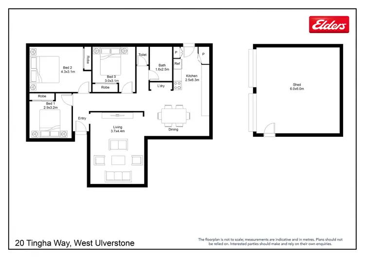 Floorplan of Homely house listing, 20 Tingha Way, Ulverstone TAS 7315