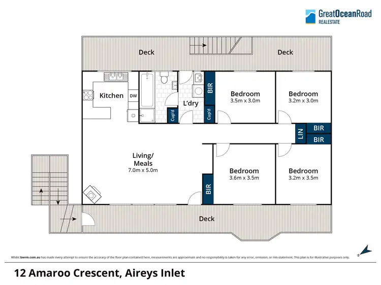 Floorplan of Homely house listing, 12 Amaroo Crescent, Aireys Inlet VIC 3231