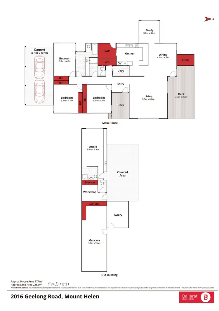 Floorplan of Homely house listing, 2016 Geelong Road, Mount Helen VIC 3350