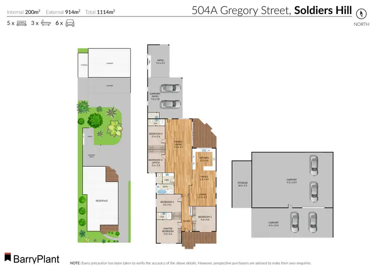 Floorplan of Homely house listing, 504a Gregory Street, Soldiers Hill VIC 3350