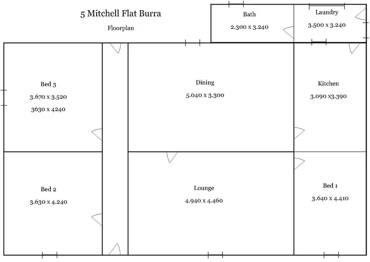 Floorplan of Homely house listing, 5 Mitchell Flat, Burra SA 5417