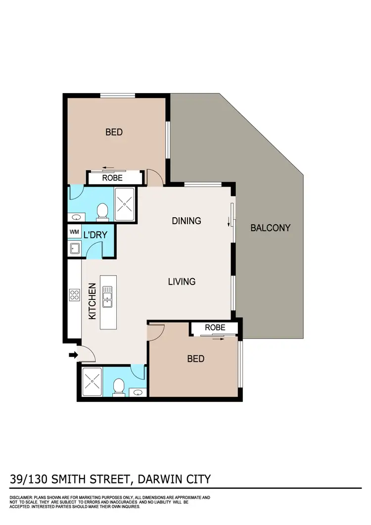 Floorplan of Homely unit listing, 39/130 Smith Street, Darwin City NT 800