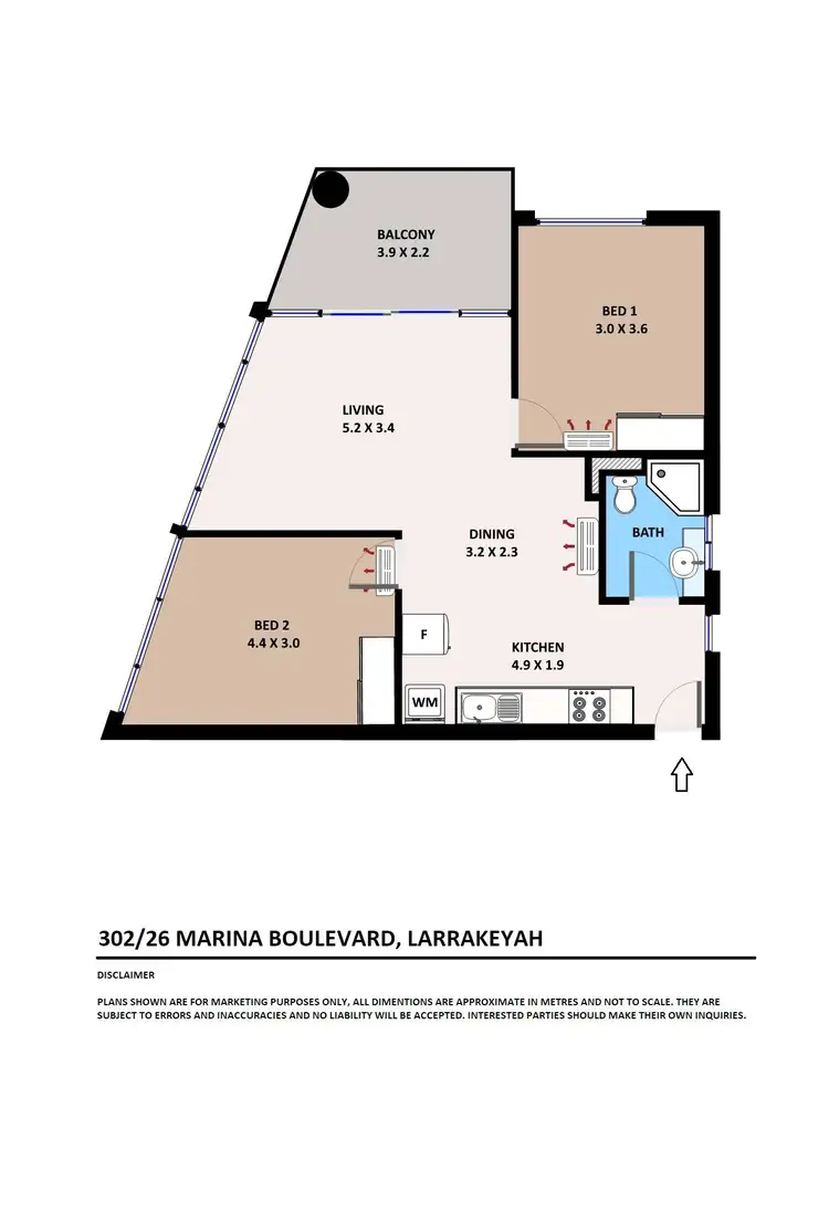 Floorplan of Homely unit listing, 20/26 Marina Boulevard, Cullen Bay NT 820