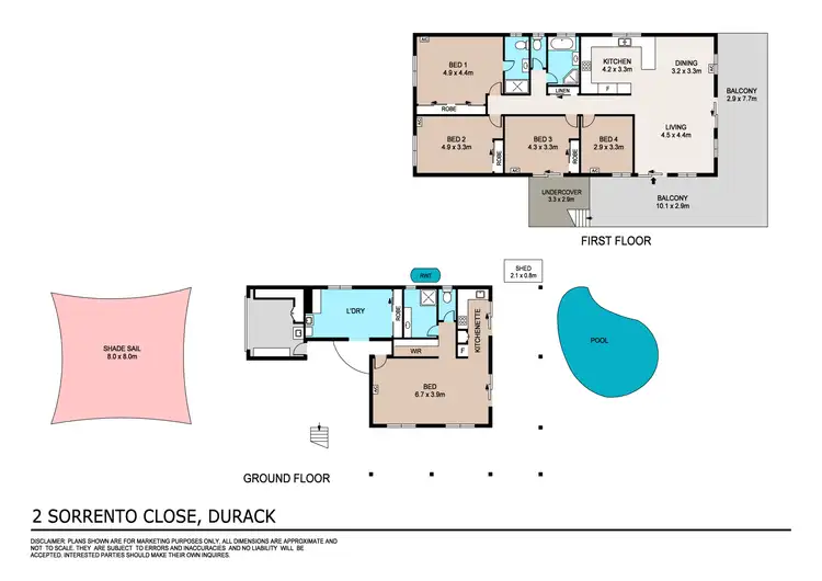 Floorplan of Homely house listing, 2 Sorrento Close, Durack NT 830