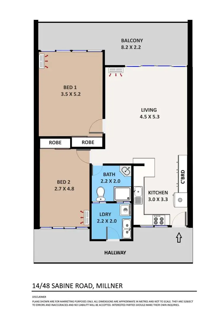 Floorplan of Homely unit listing, 14/48 Sabine Road, Millner NT 810