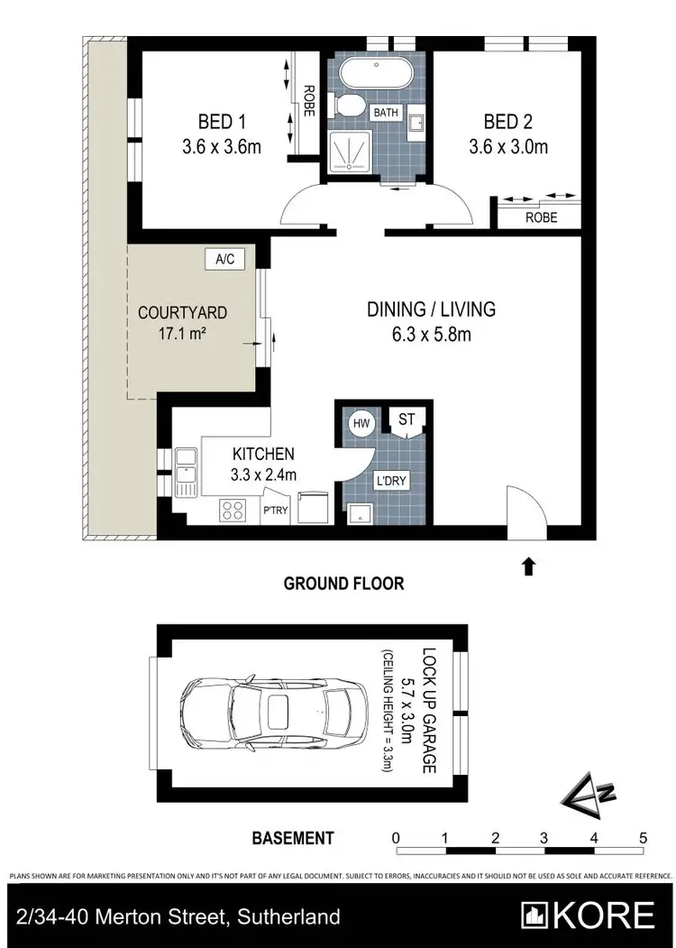 Floorplan of Homely apartment listing, 2/34 Merton Street, Sutherland NSW 2232