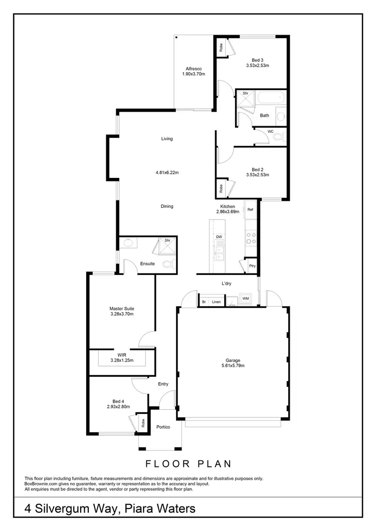 Floorplan of Homely house listing, 4 Silvergum Way, Piara Waters WA 6112