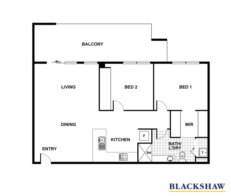 Floorplan of Homely unit listing, 77/64 College Street, Belconnen ACT 2617