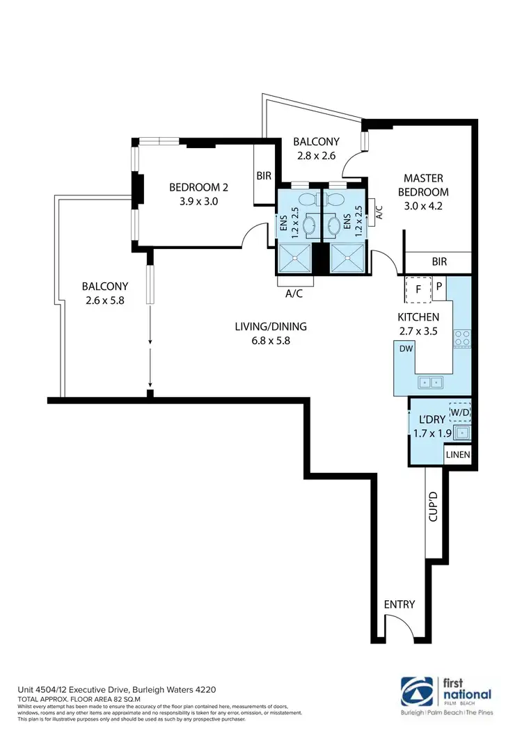 Floorplan of Homely unit listing, 4504/12 Executive Drive, Burleigh Waters QLD 4220