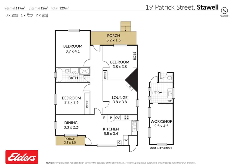 Floorplan of Homely house listing, 19 Patrick Street, Stawell VIC 3380