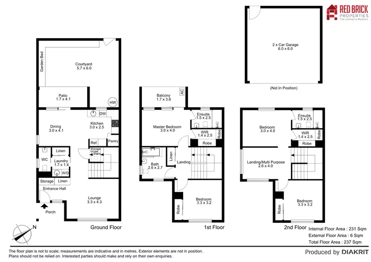 Floorplan of Homely townhouse listing, 42/1 Gifford Street, Coombs ACT 2611