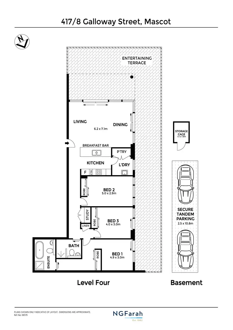 Floorplan of Homely apartment listing, 417/8 Galloway Street, Mascot NSW 2020