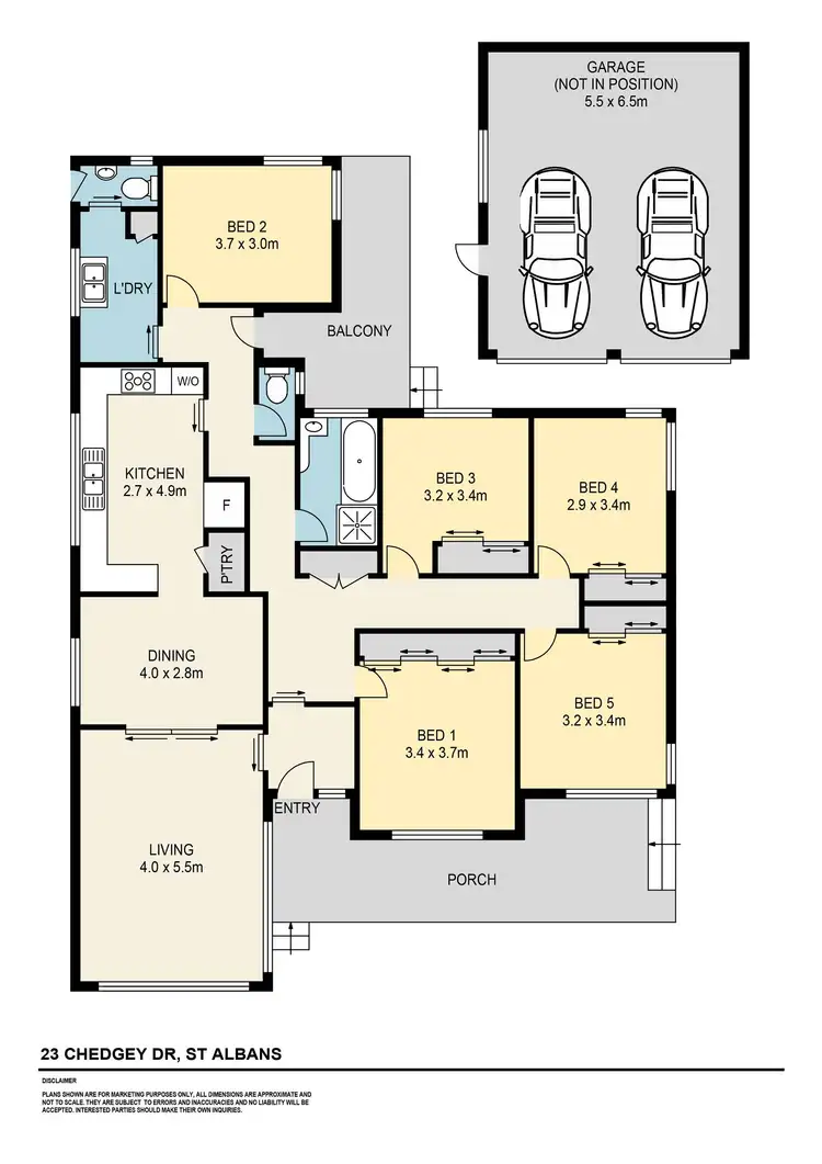 Floorplan of Homely house listing, 23 Chedgey Drive, St Albans VIC 3021