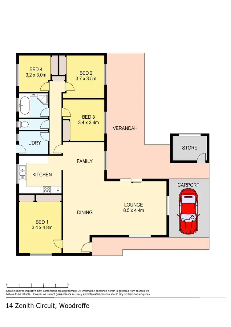 Floorplan of Homely house listing, 14 Zenith Circuit, Woodroffe NT 830