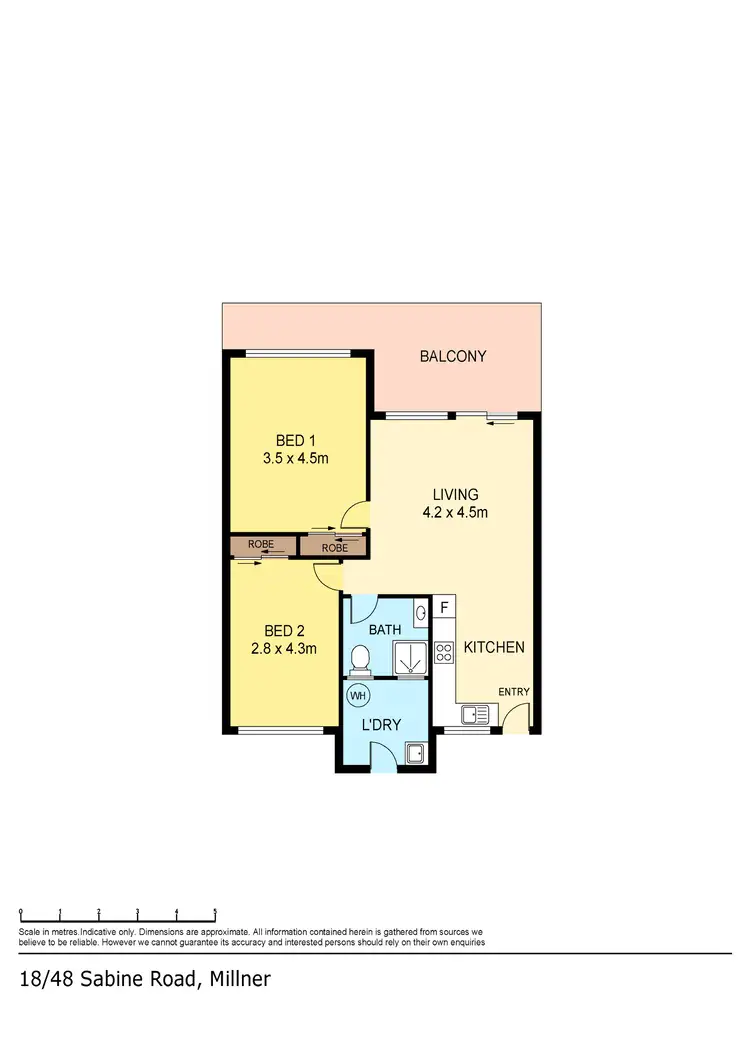Floorplan of Homely unit listing, 18/48 Sabine Road, Millner NT 810