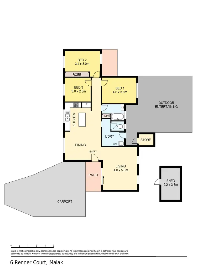 Floorplan of Homely house listing, 6 Renner Court, Malak NT 812