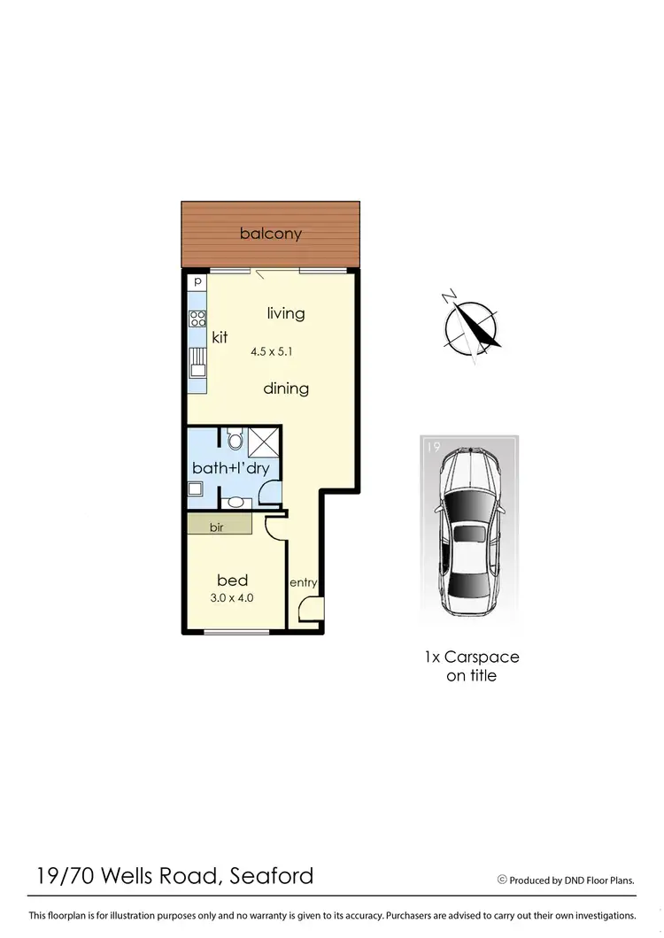 Floorplan of Homely unit listing, 19/70 Wells Road, Seaford VIC 3198
