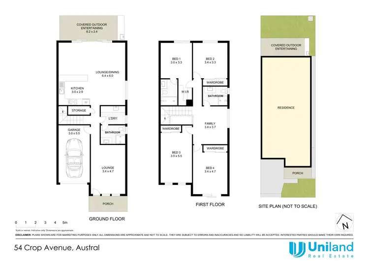 Floorplan of Homely semi-detached listing, 54 Crop Avenue, Austral NSW 2179