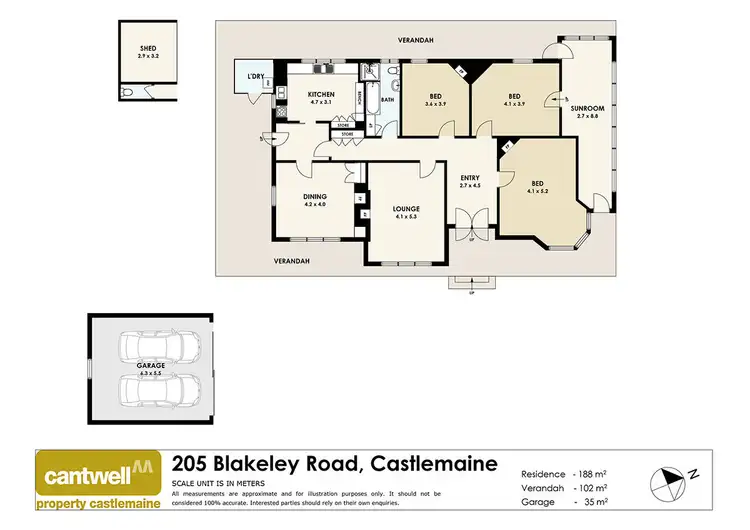 Floorplan of Homely house listing, 205 Blakeley Road, Barkers Creek VIC 3451
