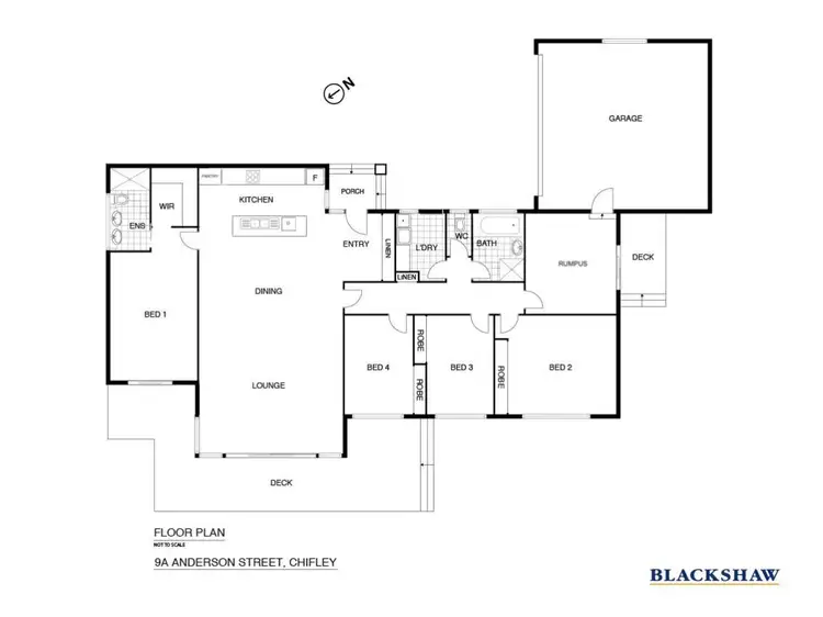 Floorplan of Homely semi-detached listing, 9A Anderson Street, Chifley ACT 2606