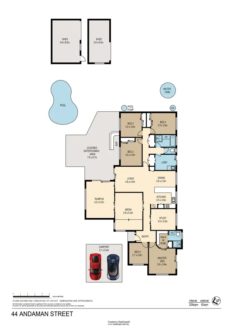Floorplan of Homely house listing, 44 Andaman Street, Jamboree Heights QLD 4074