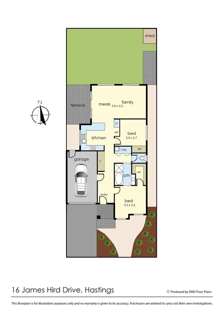 Floorplan of Homely unit listing, 16 James Hird Drive, Hastings VIC 3915