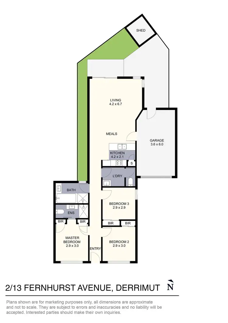 Floorplan of Homely unit listing, 2/13 Fernhurst Avenue, Derrimut VIC 3026