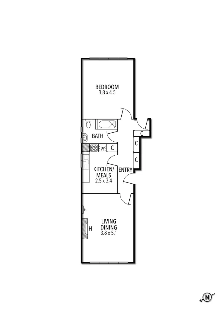 Floorplan of Homely apartment listing, 3/4 Marne Street, South Yarra VIC 3141