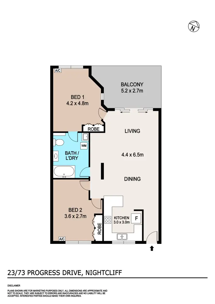 Floorplan of Homely unit listing, 23/73 Progress Drive, Nightcliff NT 810