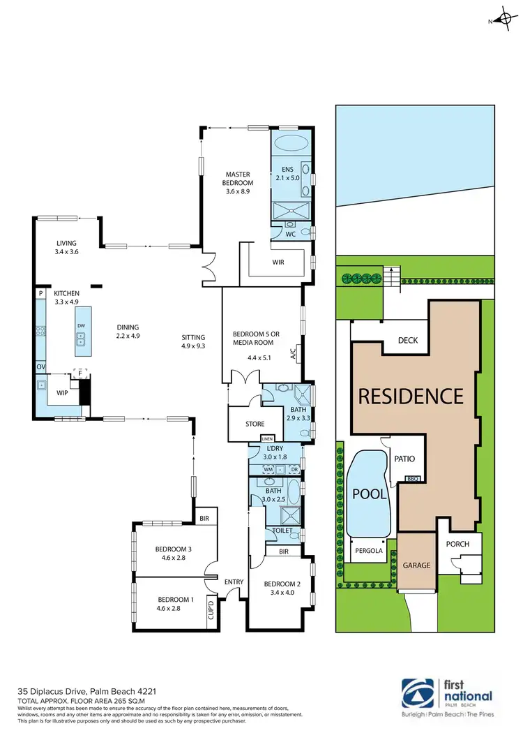 Floorplan of Homely house listing, 35 Diplacus Drive, Palm Beach QLD 4221